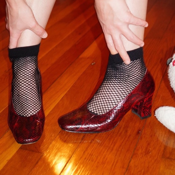 Snakeskin vintage block heels - Picture 3 of 4